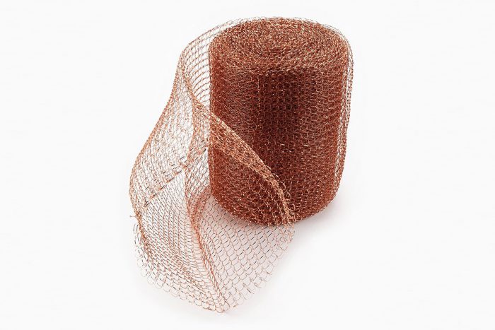 Knitted copper mesh roll